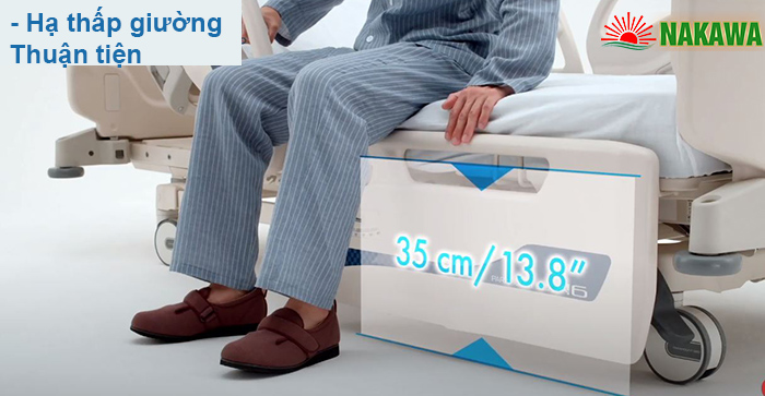 Tính năng nâng hạ giường giường Paramount Bed A6